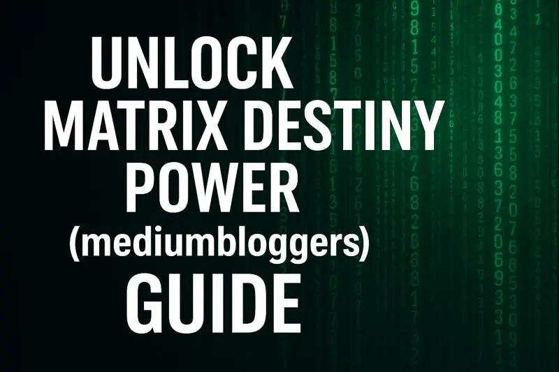 Unlock Matrix Destiny Power Medium Bloggers Guide